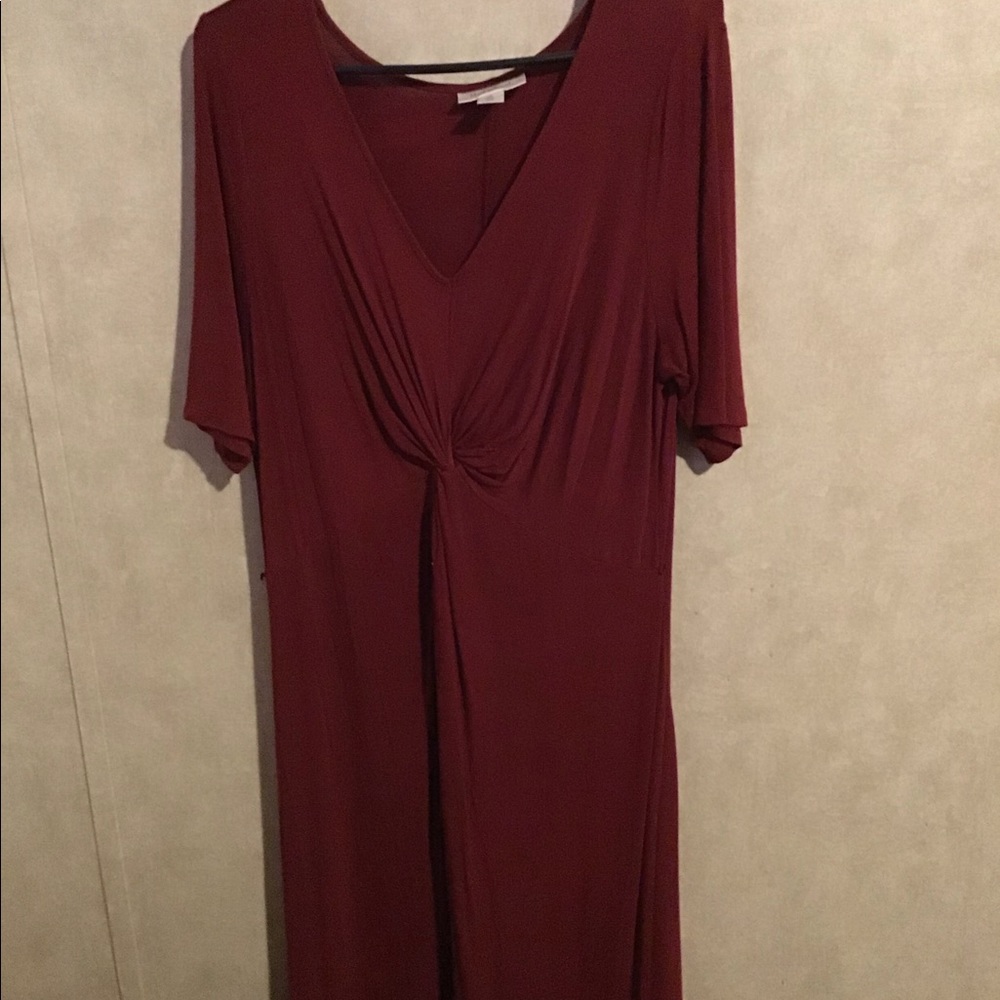 Burgundy maternity dress